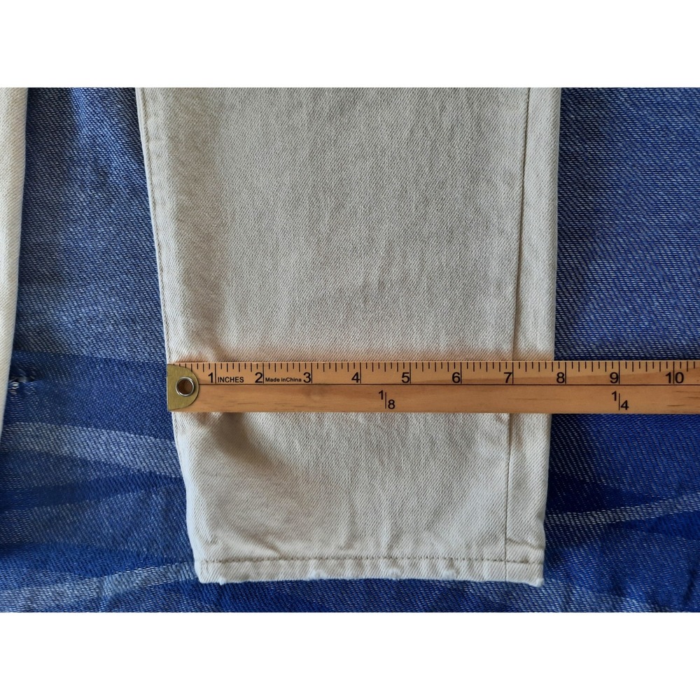 J.Crew Slouchy Boyfriend Jeans Cream Off-White Straight Leg Size 28 Re-Imagined - Picture 5 of 9